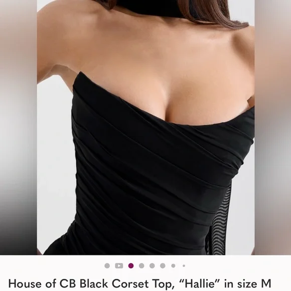 House of CB Elegant Black One-Shoulder Top - Picture 2 of 9